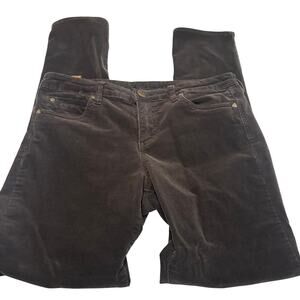 Kut From The Kloth Brown Corduroy Pants Sz 12 Straight Leg Mid Rise